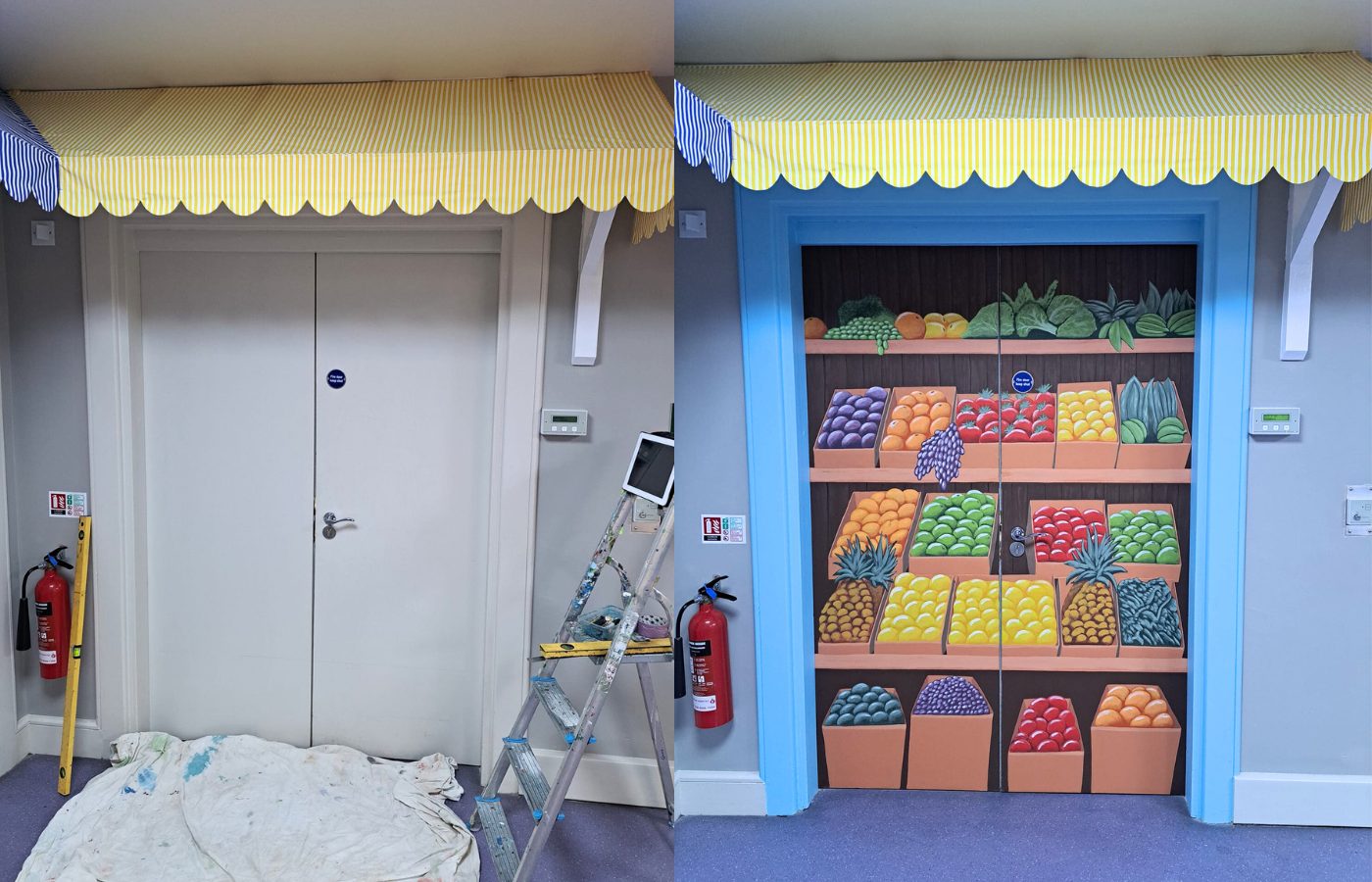 Before & After Corridor Art