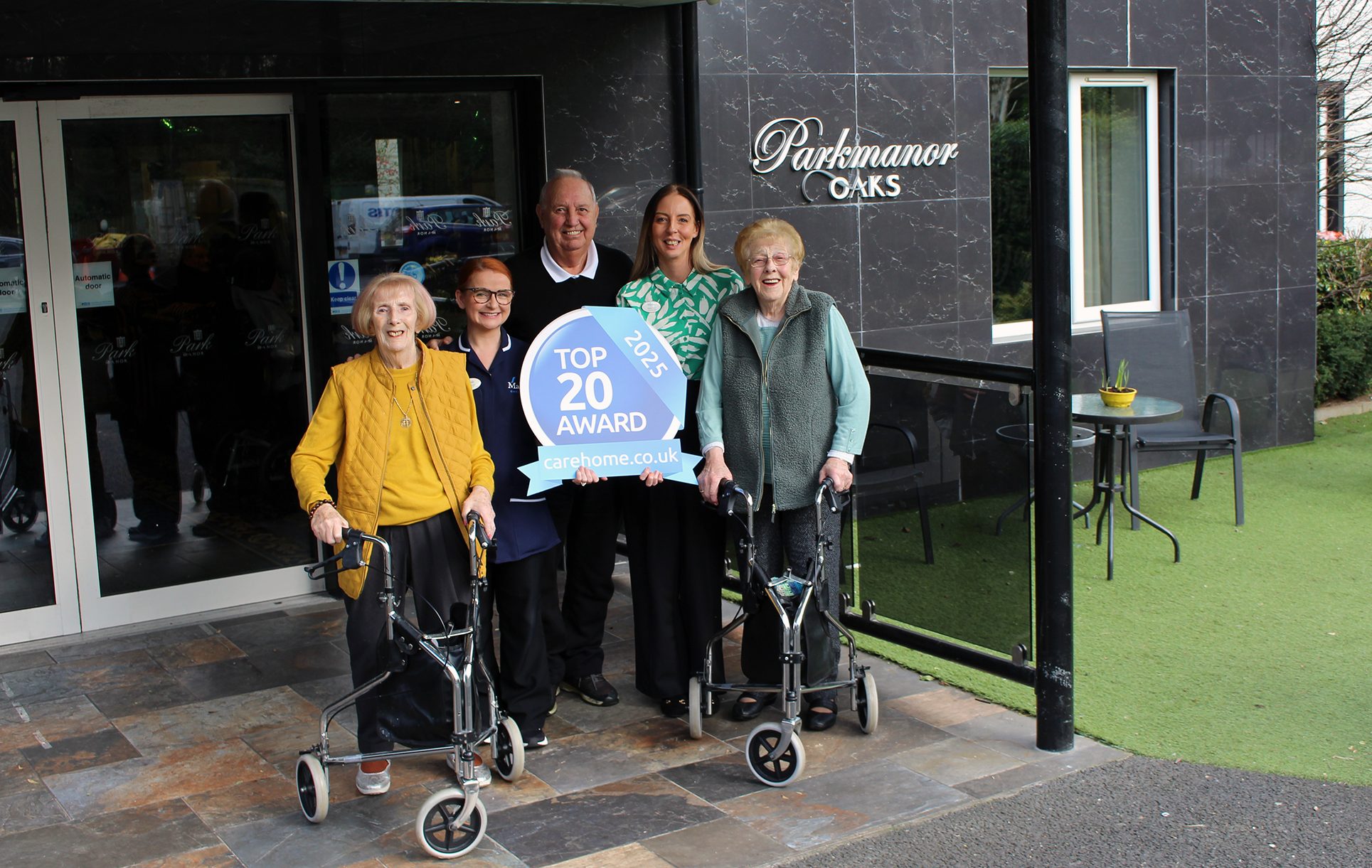Residents, Staff and a Service User of Parkmanor Oaks Care Home